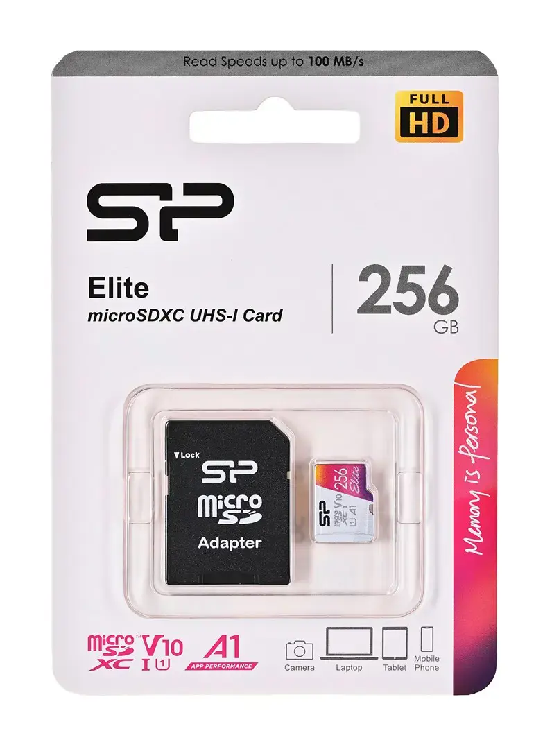 SILICON POWER atminties kortelė Elite Micro SDXC 256GB UHS-I A1 V10