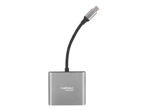 NATEC kelių prievadų Fowler USB-C pd. USB 3.0. HDMI 4K