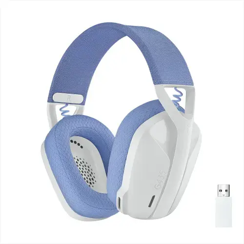 LOGITECH G435 LIGHTSPEED belaidės žaidimų ausinės - BALTOS spalvos