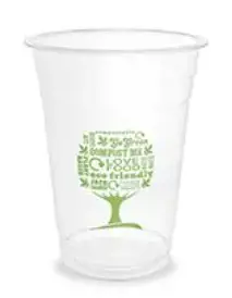 Vienkartinės stiklinės VEGWARE GreenTree, PLA, 480 ml, 50 vnt