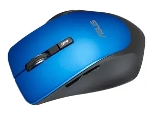 ASUS WT425, dešinioji ranka, optinis, RF belaidis, 1600 DPI, juodas, mėlynas