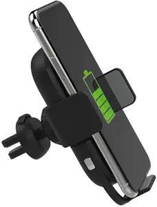 Automobilinis telefono laikiklis ir QI belaidis įkroviklis 2A/10W PUCHWI