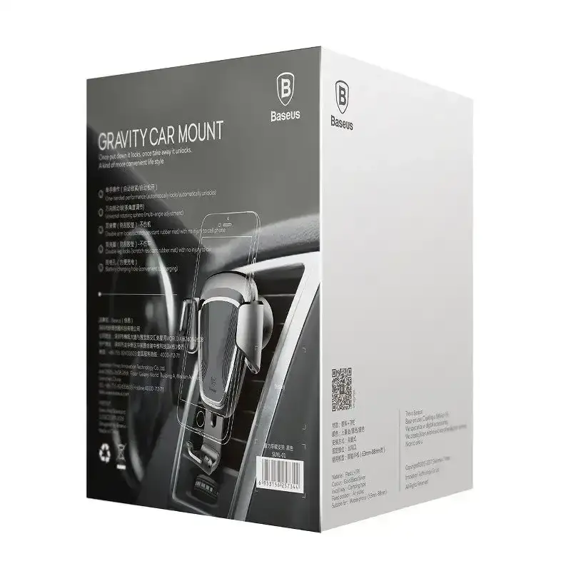 Baseus SUYL-01 telefono laikiklis automobiliui juodas