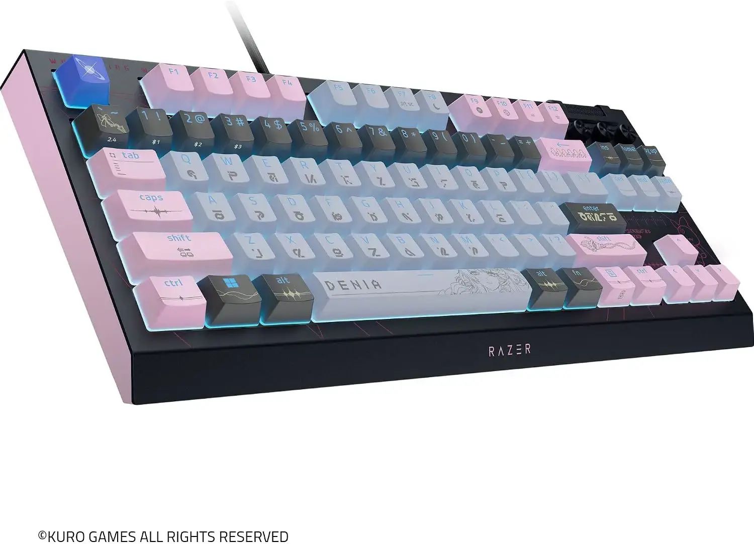 Razer | BlackWidow V4 Tenkeyless HyperSpeed | Gaming Keyboard | Wireless | US | Orange Switch | Wuthering Waves Edition