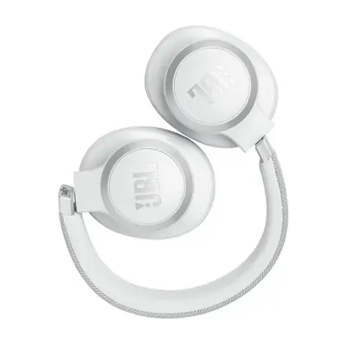 JBL belaidės ausinės "Live 770NC", baltos spalvos