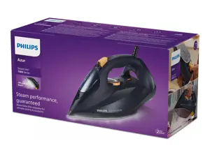 "Philips" 7000 serijos DST7060/20 HV garinis lygintuvas mėlyna/geltona, garinis lygintuvas, "SteamGlide Elite" padas, 2 m, 250 g/min, mėlyna, geltona, 55 g/min