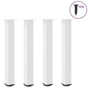 Konsolinio stalo kojelės, 4 vnt., baltos, 72-74 cm, plienas