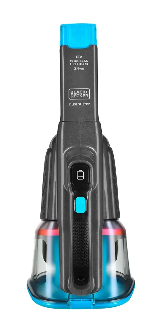 "Black & Decker" BHHV320J rankinis dulkių siurblys Mėlynas, titano spalvos, be maišelio