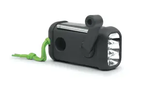 "Muse" nešiojamas saulės radijo imtuvas su rankenėle ir žibintuvėliu