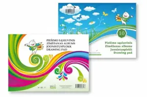 Piešimo sąsiuvinis SMLT, A4, 80 g, klijuotas, (20)  0708-208