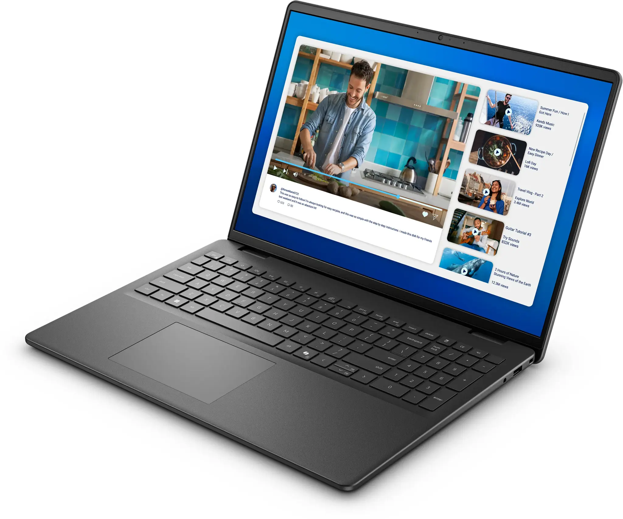 Notebook DELL DC16250 CPU  Intel Core 5 120U 1400 MHz 16" 1920x1200 RAM 8GB DDR5 5200 MHz SSD 512GB Intel Graphics Integrated ENG Windows 11 Pro Carbon Black 1.98 kg DC16250_RPLU-R_015
