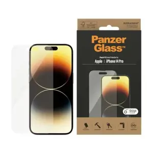 PREMIUM TEMPERED biometrinio stiklo ekrano apsauga iPhone 14 Pro AB (juoda)