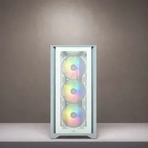 CORSAIR iCUE 4000X RGB grūdinto stiklo korpusas Mid-Tower White