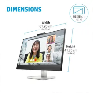 Monitorius HP E-Series E27m G4, 68.6 cm (27"), 2560 x 1440 pixels, Quad HD, 5 ms, Black