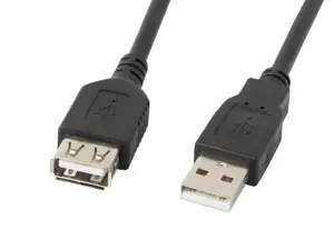 LANBERG CA-USBE-10CC-0018-BK "Lanberg" USB 2.0 AM-AF 1,8 m ilgio juodos spalvos ilgintuvas