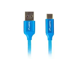 LANBERG CA-USBO-22CU-0018-BL Lanberg kabelis Premium Quck Charge 3.0 , USB-C(M)->A(M) 1,8 m mėlynas