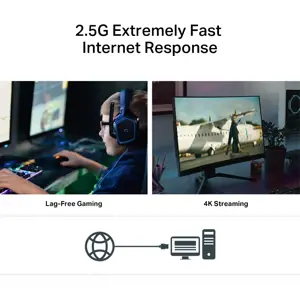 "TP-Link" 2.5 Gigabit PCIe tinklo adapteris, vidinis, laidinis, "PCI Express", Ethernet, 2500 Mbps, juodas, pilkas