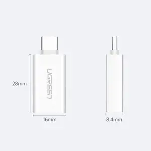 Ugreen adapter OTG USB 3.0 (female) - USB Type C (male) white (30155)
