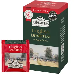 Arbata AHMAD ALU ENGLISH BREAKFAST, folijos vokeliuose (20 vnt. x 2 g)