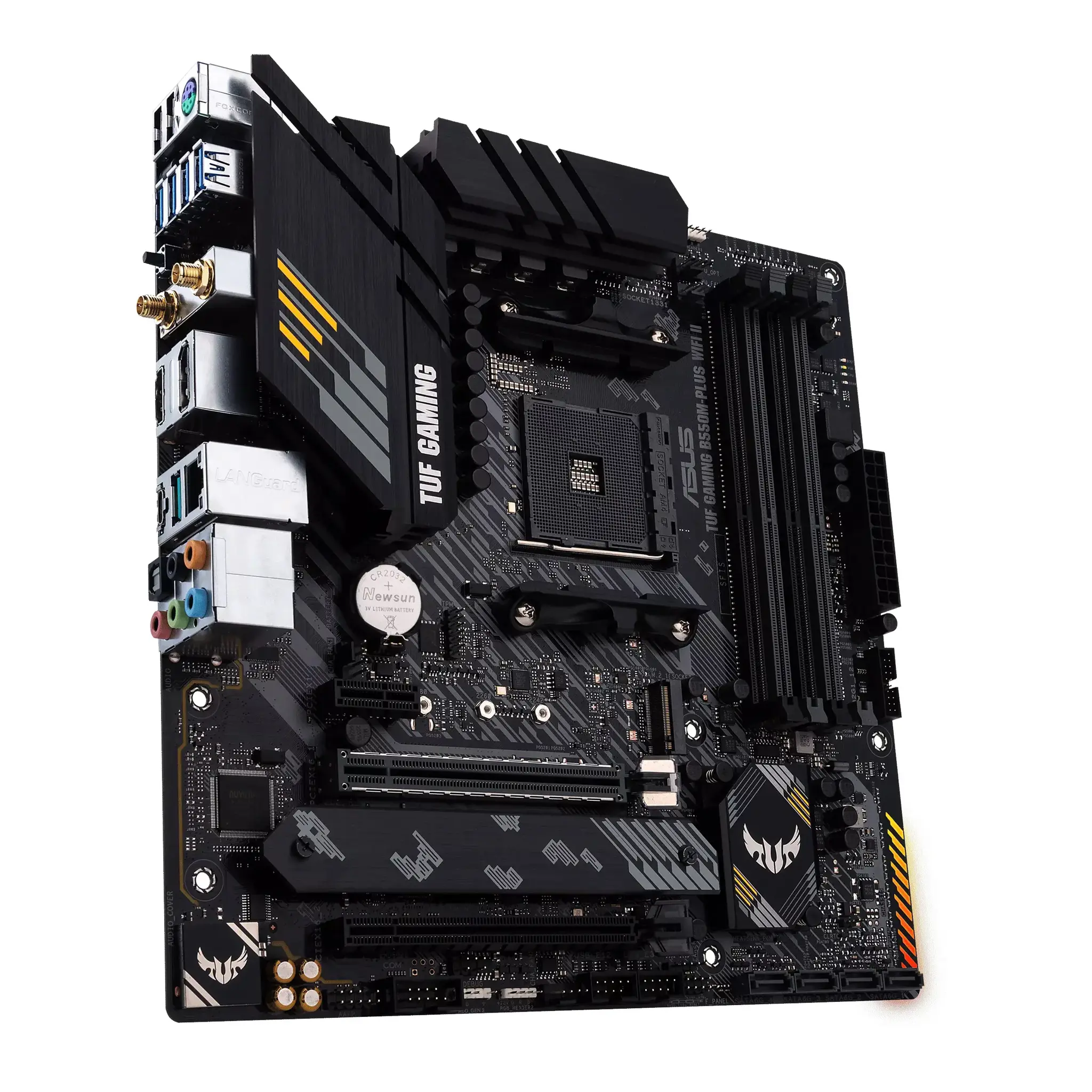 ASUS TUF GAMING B550M-PLUS WIFI II, AMD, "Socket AM4", "AMD Ryzen™ 3", "AMD Ryzen™ 5", "AMD Ryzen™ 7", 3 kartos "AMD Ryzen™ 9", 5 kartos "AMD Ryzen 9", "Socket AM4", DDR4-SDRAM, 128 GB