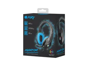 NATEC Fury žaidimų ausinės Phantom black-blue