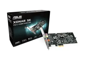 ASUS Xonar SE, 5.1 kanalo, vidinis, 24 bitų, 116 dB, PCI-E