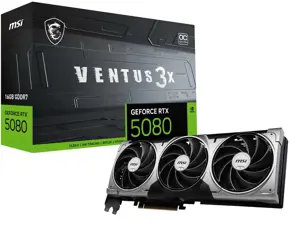 Vaizdo plokštė MSI GeForce RTX 5080 16 GB, GDDR7, RTX 5080 16G VENTUS 3X OC