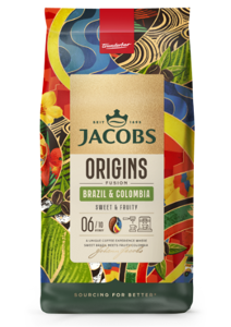Kavos pupelės JACOBS Origins Brazil & Colombia, 1 kg