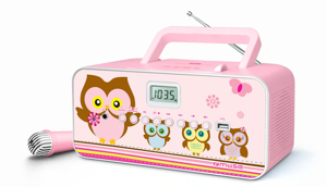 "Muse M-29KP Pink/Image", 30 W, Nešiojamasis radijo imtuvas CD/MP3 grotuvas su USB,