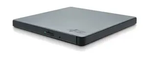 "Hitachi-LG Slim" nešiojamasis DVD įrašymo įrenginys, sidabrinės spalvos, dėklas, stalinis/nešiojamasis kompiuteris, DVD±RW, USB 2.0, 60000 h