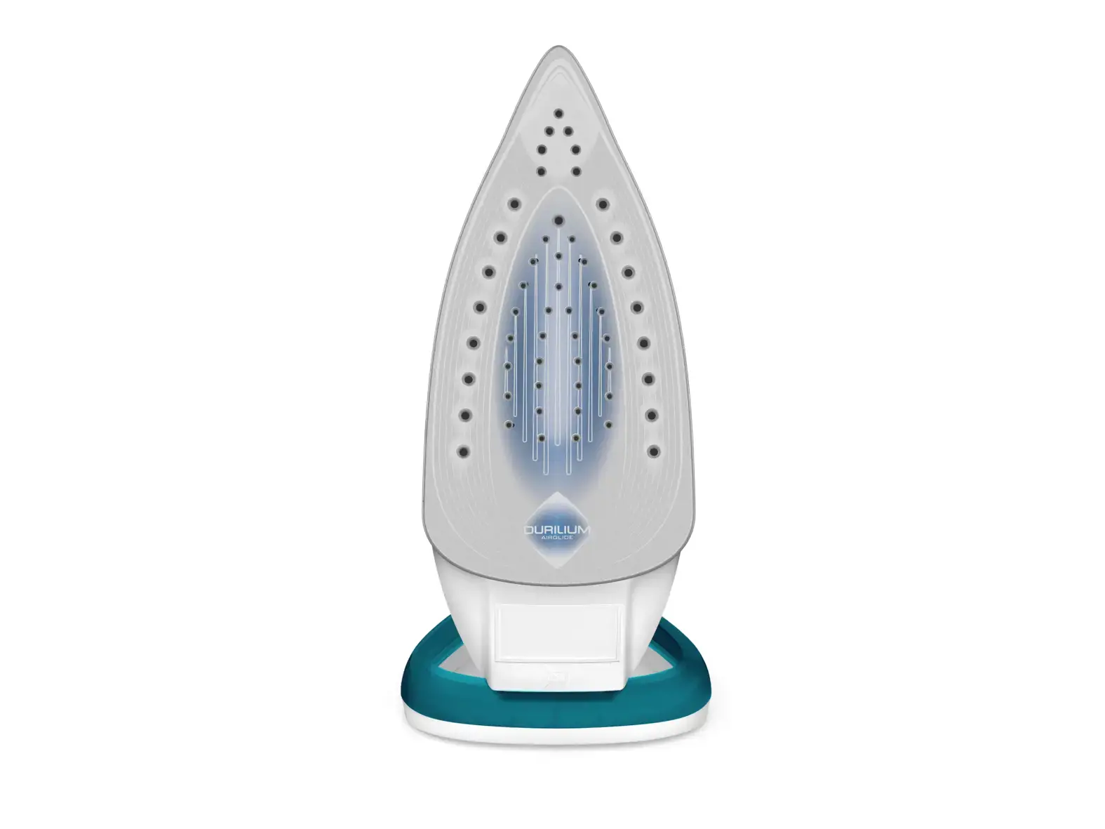 "Tefal EasyGliss Plus FV5718", sausas ir garų lygintuvas, "Durilium" padas, 2 m, 190 g/min, turkio spalvos, baltas, 45 g/min