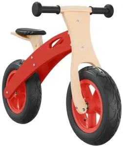 Balansinis dviratis su pneumatinėmis padangomis, raudonas