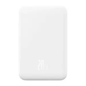 Mini powerbankas Baseus 5000mAh 20W + USB-C kabelis (20V/3A) - baltas