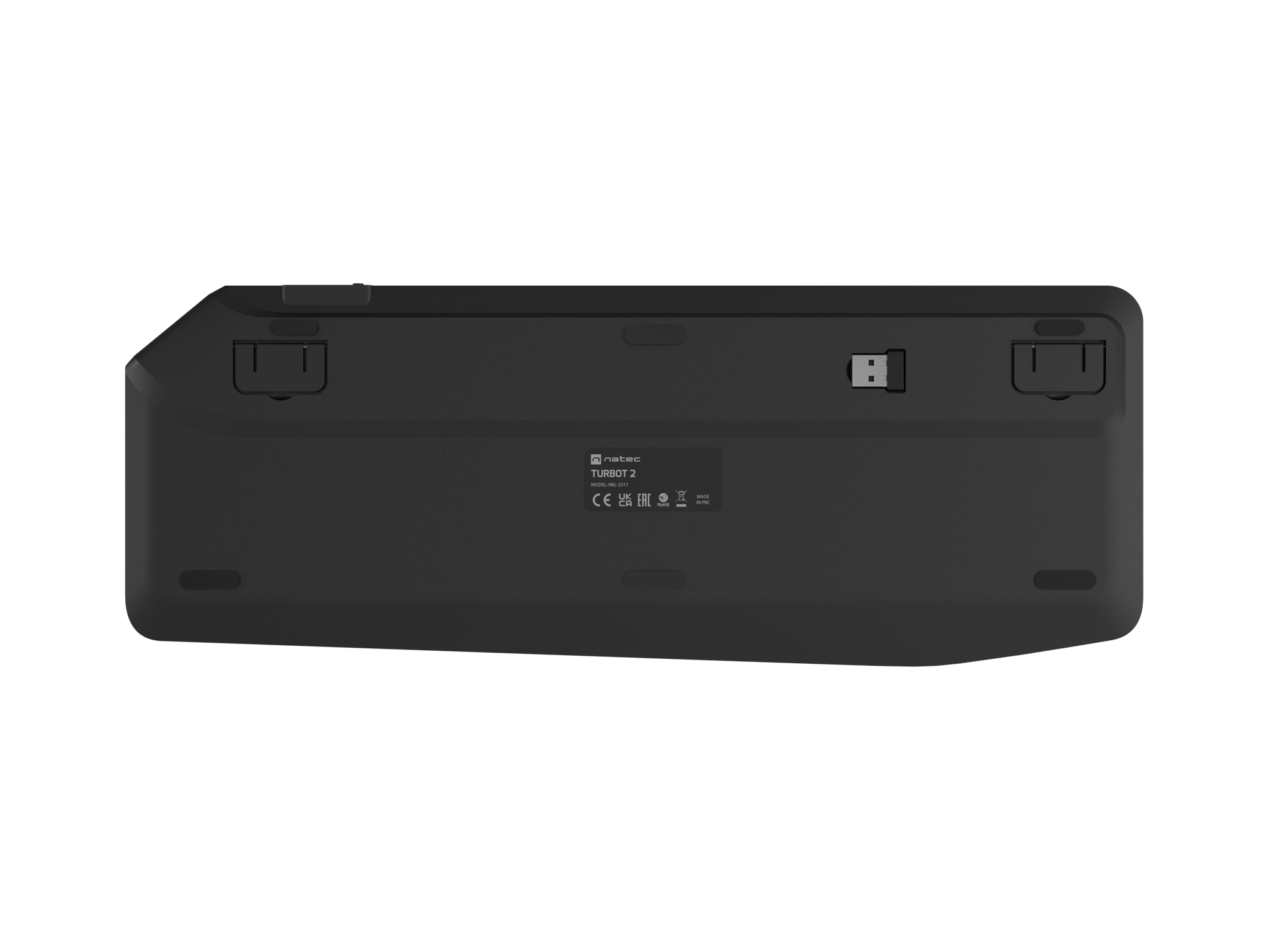 Natec Turbot 2 | Keyboard | Wireless | US | Bluetooth | Black/Gray