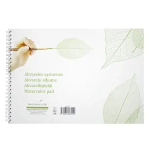 Akvarelės sąsiuvinis su spirale SMLT, A4, 200 g/m², 20 lapų