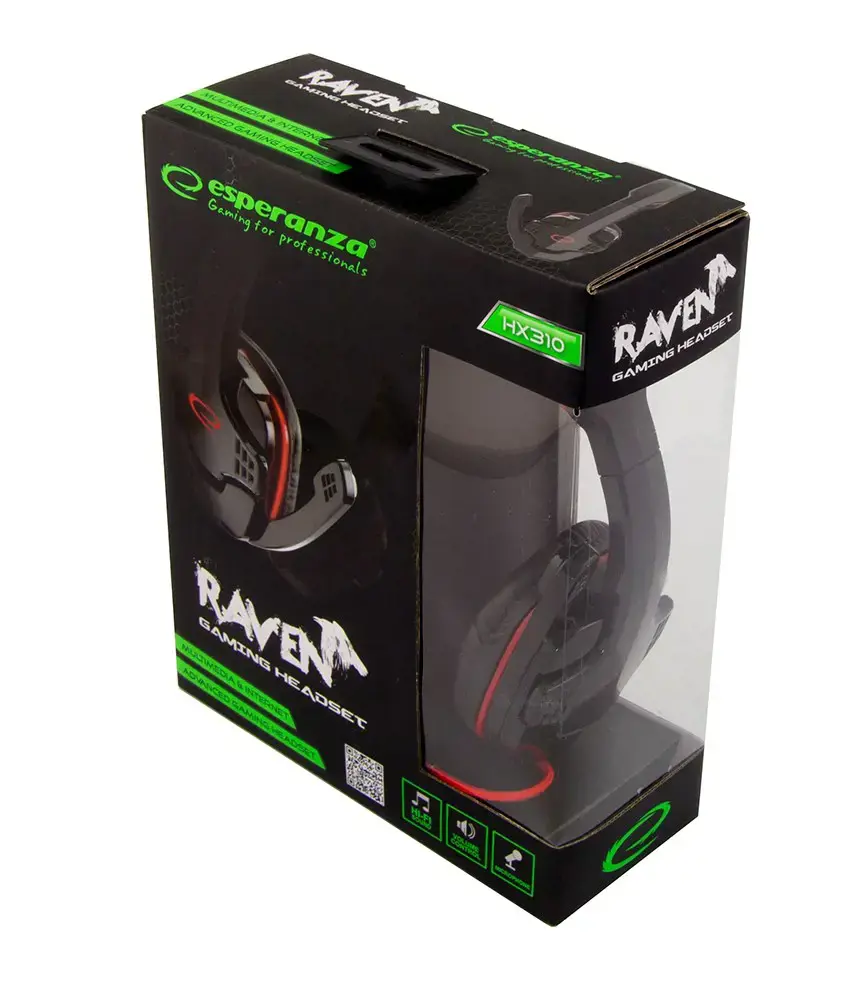 Esperanza EGH310R Stereo headphones with microphone