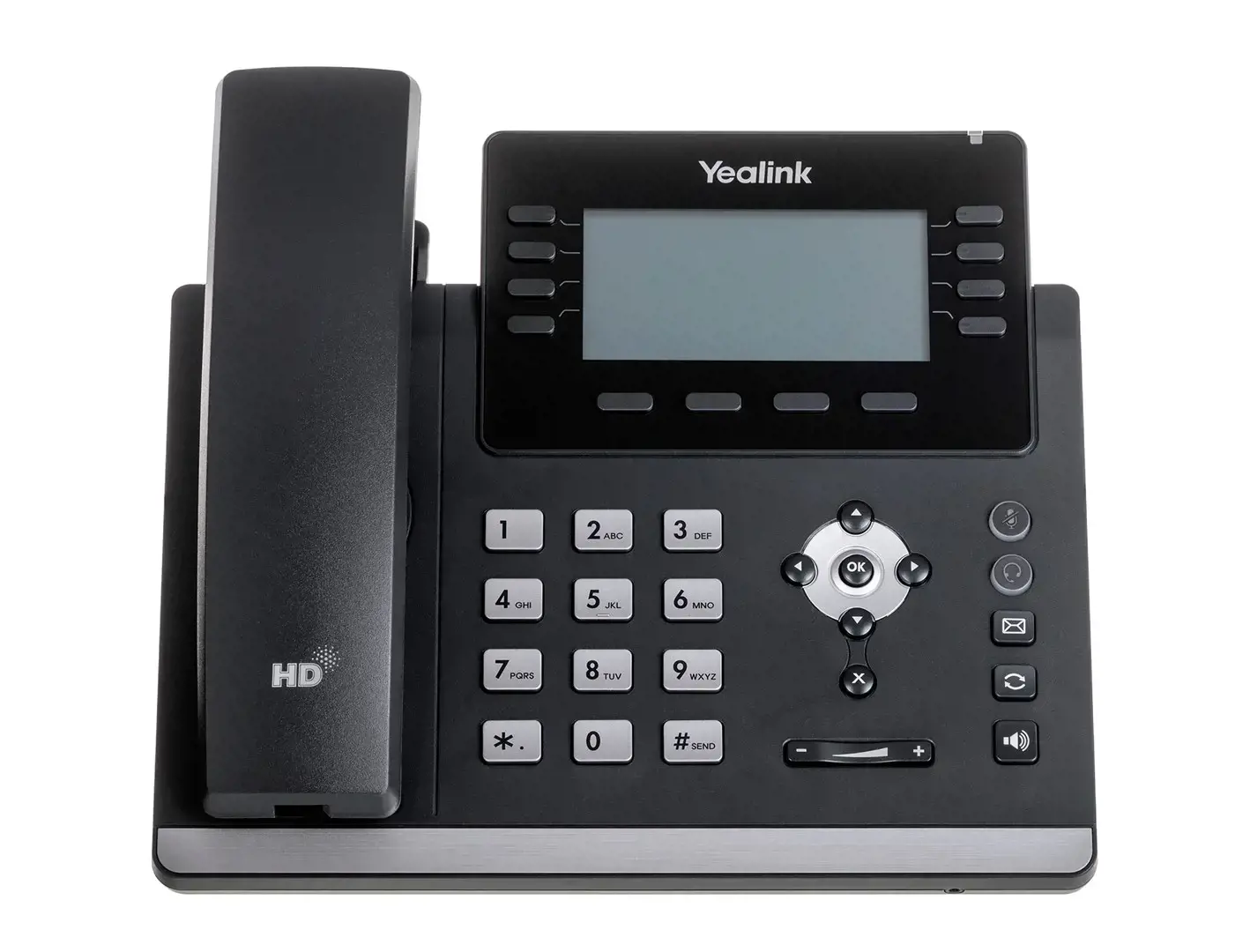 Yealink SIP-T43U, IP Phone, Grey, Wired handset, Desk/Wall, In-band, Out-of band, SIP info, 12 lines