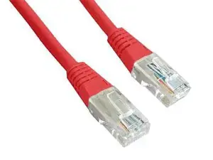 GEMBIRD PP12-0.5M/R Gembird sujungimo kabelis RJ45, cat.5e, UTP, 0,5 m, raudonas