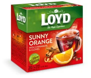 Žolelių ir vaisių arbata LOYD, apelsinų cinamono ir gvazdikėlių skonio, 20 x 2g