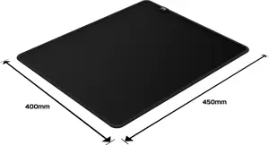 "HyperX Pulsefire Mat" - žaidimų pelės kilimėlis - medžiaginis (L), juodas, vienspalvis, medžiaginis, guminis, žaidimų pelės kilimėlis