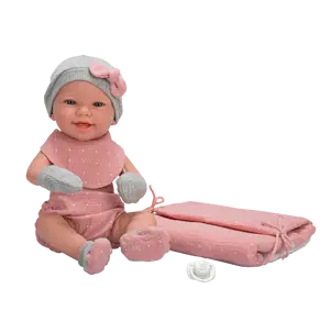 Arias lėlytė Zoe, mergaitė su rožiniu pleduku, 42 cm