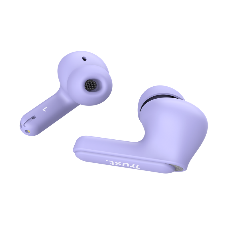 Trust Yavi, True Wireless Stereo (TWS), 20 - 20000 Hz, Calls/Music, 37 g, Headset, Purple