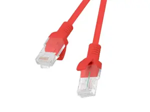 LANBERG PCU5-10CC-0025-R Lanberg Patchcord RJ45 kat. 5e UTP 0,25 m raudonas