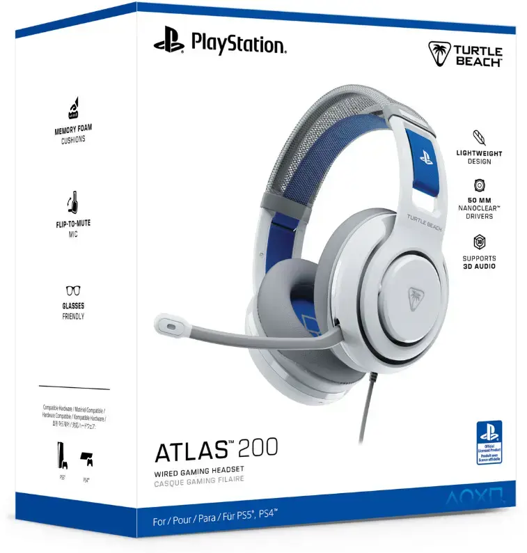 Turtle Beach headset Atlas 200 PlayStation, white