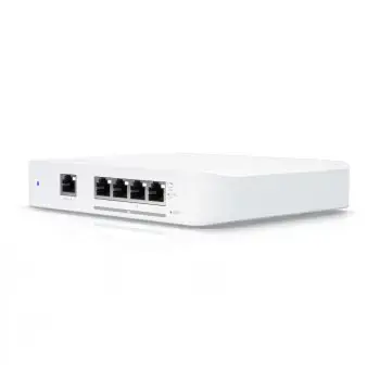 UBIQUITI USW-FLEX-XG UNIFI VISIŠKAI VALDOMAS STALO KOMUTERINIS KOMUTERIS 4x 10GBE RJ45 1x 1GBE 802.3AT POE ĮVESTIS