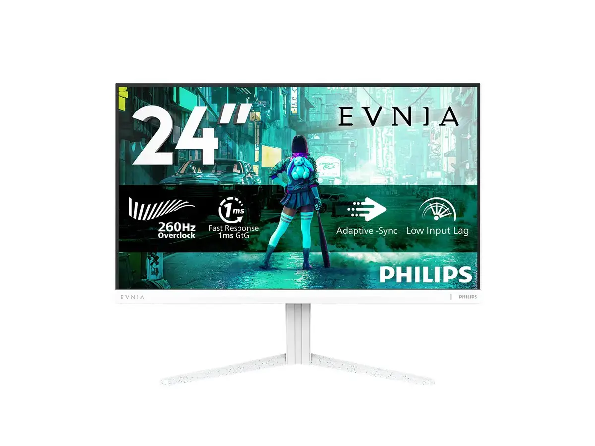 Philips Evnia 24M2N3201P/00 | 24 " | Fast IPS | FHD | 16:9 | 260 Hz | 1 ms | 1920 x 1080 pixels | 300 cd/m² | HDMI ports quantity 1 | White