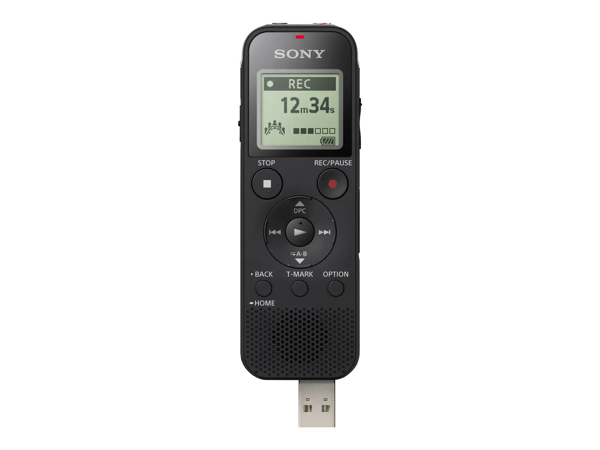 "Sony ICD-PX470", 159 h, linijinė impulsinė kodinė moduliacija (LPCM), LPCM, MP3, WMA, 50 - 20000 Hz, 48 - 192 Kbit/s, 4096 MB