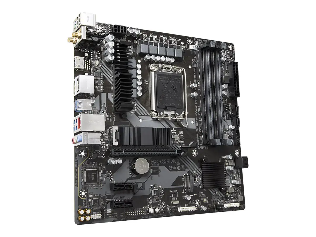 Gigabyte B760M DS3H AX DDR4, "Intel", LGA 1700, "Intel® Celeron®", "Intel® Core™ i3", "Intel® Core™ i5", "Intel® Core™ i7", "Intel® Core™ i9",..., LGA 1700, DDR4-SDRAM, 128 GB
