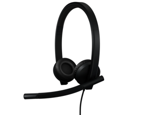 Logitech H570e Stereo MS Teams Laidinės ausinės USB-C, Juoda