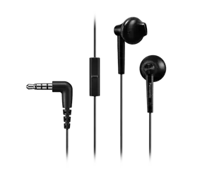 "Panasonic" laidinės ausinės RP-TCM55E-K, į ausis, su mikrofonu, 3,5 mm, juodos spalvos